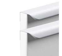 AIRYLI 2 pièces Poignées pour placards cachée boutons de tiroir coins arrondis Poignées de Tirage Blanc armoire invisible poignée de tirette meuble Poignet de Porte pour chambre (Longueur 1200mm)