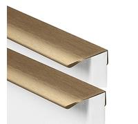 AIRYLI 2 pièces Poignées pour placards cachée boutons de tiroir Coins arrondis Tirer de Tirage cuisine armoire invisible tirette Poignet de Porte pour chambre (600mm,Bronze brossé)