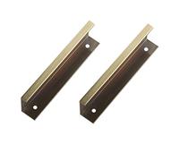 AIRYLI 2 pièces Poignées pour placards cachée Poignées de Tirage cuisine armoire invisible boutons de tiroir poignée de tirette meuble Poignet de Porte pour chambre (200mm,Bronze)