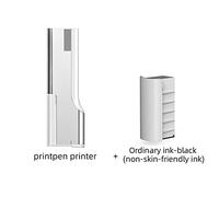 AIRYSSFU Imprimante Portable, Stylo d'impression d'étiquettes Portable Mini Petite imprimante de Tatouage Image Logo QR Code Code-Barres sans Fil Intelligence Jet d'encre(Printer-Black Ink)