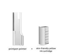 AIRYSSFU Imprimante Portable, Stylo d'impression d'étiquettes Portable Mini Petite imprimante de Tatouage Image Logo QR Code Code-Barres sans Fil Intelligence Jet d'encre(Printer-Yellow Ink)