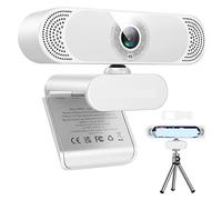 AIRYSSFU Webcam, Webcam 4K for caméra Web PC avec Microphone antibruit/Couverture de confidentialité/caméra Web USB trépied for Ordinateur de Bureau