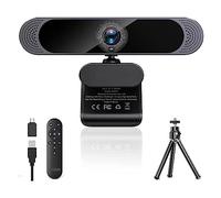 AIRYSSFU Webcam, Webcam 4K HD Auto Focus Web Camera Remote Control Webcamera for PC Streaming/Appel vidéo/équipes for conférence, Diffusion en Direct, Enregistrement
