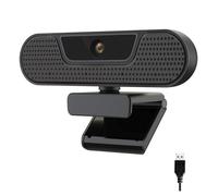 AIRYSSFU Webcam, Webcam 4K UHD, capteur de 8 MP, 4 microphones avec suppression du bruit, grand angle de 85 °, couverture pour la vie privée, webcam USB
