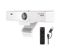 AIRYSSFU Webcams, webcam 2K avec 4 micros antibruit caméra 1080p 60fps pour la réunion en direct streaming