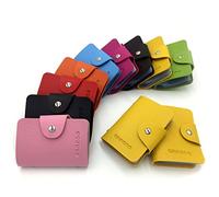 AirZyx Porte Carte Femme Homme Porte Carte de Credit Femme Homme 24 Fentes (Jaune)