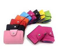 AirZyx Porte Carte Femme Homme Porte Carte de Credit Femme Homme 24 Fentes (Rose)