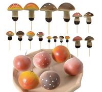 Aisamco 16 pièces Plantes artificielles, Champignon Artificiel de différentes Tailles et Couleurs, Fausse Plante de Verdure pour la décoration de Patio de Jardin à la Maison