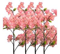 Aisamco 4pcs Artificiel Sakura Fleur de Cerisier, Fleurs de Cerisier en Soie pour la décoration de la Salle de cérémonie de Mariage