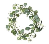 Aisamco Artificielle Argent Dollar Eucalyptus Feuilles Mélange Gypsophile Guirlande Faux Suspendus Feuille D'eucalyptus Bébé Souffle Fleur Guirlande 5ft de Long pour la décoration