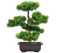 Aisamco Artificielle Bonsaï Arbre Faux Plante en Pot Plantes Japonais Pin Bonsaï 33 cm de Hauteur pour La Décoration De La Maison Affichage