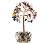 Aisamco Chakra guérison Cristal Arbre de Vie, Cristaux et Pierres de guérison, Arbres bonsaï Faits à la Main, énergie Positive, Richesse, Bonne Chance, décor de Bureau à Domicile (Multicolore)