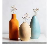 Aisamco Lot de 3 vases modernes en céramique - Couleurs neutres - Vases décoratifs pour salon, pièce centrale, étagère, chambre à coucher, entrée, cheminée, cuisine, bureau
