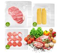 Aischens 45 Sachets de Sous Vide pour Aliments, 15x26x28 cm & 15x26x34 cm & 15x33x38 cm, Réutilisables avec 3 Pinces. Sachets de Stockage avec Valve à Air pour Conservation sous Vide