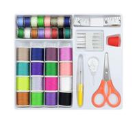 Aischens Accessoires pour Machine à Coudre, 16 Bobines Couleur, Essentials Aiguilles Bobines Ciseaux Mètre Ruban Enfileur Mallette d'organisation, Cadeau Parfait pour le Bricolage et les Réparations