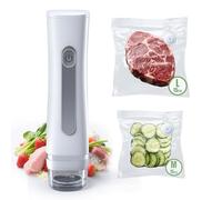 Aischens Appareil de Mise Sous Vide Compact Manuel pour Aliments,Scelleuse Portable avec 30 Unité Sachets Réutilisables | Scelleuse Mini pour Conservation,Appareil de Préservation Chef Compact