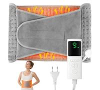 Aischens Ceinture chauffante, Wrap chauffant 125x30cm, taille ventre jambe | 9 temp. & 4 minuteries,Coussin Chauffant électrique dos Abdomen épaules cou,Peluche ultra-douce lavable en machine