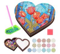 Aischens Diamant Peinture Boîte à Bijoux en Bois pour Filles, Diamond Painting DIY Kits de Bricolage pour Enfant 5-12 Ans, Boîte de Rangement pour Bijoux, Organisateur à Bijoux Jouets Cadeau