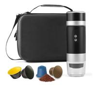 Aischens Housse de Transport pour Machine à Espresso Portable, Sac de Rangement Imperméable EVA pour Machine à Café et Moulin à Café, Étui de Voyage pour Camping, Bureau - Adapté aux Accessoires
