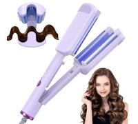 AISEELY Boucleur a Cheveux 3 Tete, 32MM Fer à Friser, 4 Températures Réglables, Anti-Brûlure, Convient aux Débutants,Fer a Friser Boucler pour Cheveux Longs Courts, Styliseur de Vagues