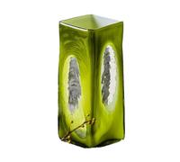 AISEER Nouveau Vase Chinois Style Ancien Chinois Style Wabi-Silencieux Vert Olive avec Fenêtre Transparente Vase Design Sens De l'art De Niche Vase Glacé De Haute Qualité