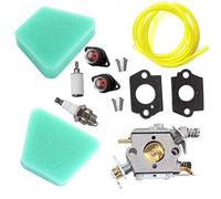 AISEN Carburateur avec filtre à air et bougie d'allumage pour Partner 350 351 370 371 390 420 McCulloch 333 335 338 435 436 440 Poulan 2050 2055 2115 2150 2175 2250 2275