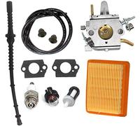 AISEN Carburateur avec filtre à air et tuyau d'essence pour Stihl FS400 FS450 FS480 SP400 SP450 String Trimmer Débroussailleuse Remplace Zama C1Q-S34H, 4128 120 0651, 4134 141 0300