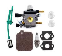 AISEN Carburateur avec filtre à air tuyau d'essence pour Stihl BG45 BG46 BG55 BG65 BR45C SH55 SH85 Souffleur 4229 1200 606 Carb Zama C1Q-S68G