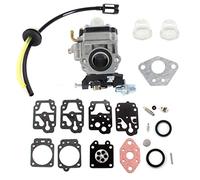 AISEN Carburateur avec joint de réparation Tuyau d'essence Filtre Kit pour MP15 43CC 52CC CG430 CG520 BC430 BC520 Débroussailleuse