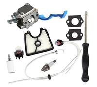 AISEN Carburateur avec joint d'étanchéité, filtre à air, tuyau à essence, bougie d'allumage, tournevis pour Husqvarna 125B, 125BX, 125BVX, pièces de soufflerie Zama C1Q-W37 581798001, 545081811