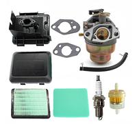 AISEN Carburateur et Filtre à Air Couvrir Base pour GC135 GCV135 GC160 GCV135 GCV160 GCV190 Tondeuse à gazon Remplace 17231-ZM0-000, 17220-ZM0-000