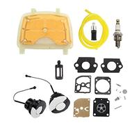 AISEN Filtre à Air et Bouchon d'essence/d'huile avec Réparation Membranes kit de carburateur pour Stihl MS171 MS181 MS211 MS 171 181 211 MS171C 181C 211C Tronçonneuse 11391201602, 0000 350 0526