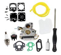 AISEN Kit de réparation de carburateur avec tournevis, filtre à essence et tuyau d'essence pour Husqvarna 135 140 140E 435 435E 440 440E jonsared McCulloch CS410 CS2240 CS2240S C1T-EL41 506450501