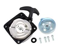 AISEN Lanceur + Enclancheur démarreur pour Debroussailleuse Pompe Tariere 2temps 30cc a 50cc Entraxe 67mm