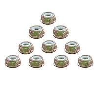 AISEN Lot de 10 écrous filetés à gauche M10 x 1,25 pour débroussailleuse, débroussailleuse, lame