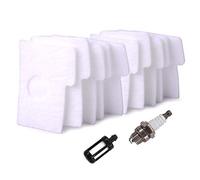 AISEN Lot de 10 Filtres à air pour Stihl 017 018 MS170 MS180 MS 170 180 Tronçonneuse 1130 124 0800 et bougie d'allumage, Filtre à essence