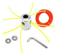 AISEN Universal Aluminium Tête de fil Débrousailleuse Tondeuse à Gazon avec 2m 2,4mm Corde Coupe Rasentrimmer