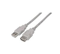AISENS A101 - 0012 - Câble Extension USB 2.0 de 1 m (apte pour Jeux de Console, caméras numériques, Webcam, imprimantes et Souris) Couleur Beige