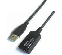 AISENS A101-0020 - USB 2.0 Verlängerungskabel mit Verstärker (15 m, mit fortschrittlichem Chipsatz) Farbe schwarz