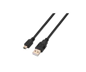 AISENS A101-0026 Câble USB 2.0 3 m pour téléphones Portables et appareils Photo numériques Noir