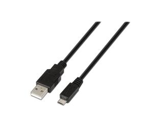AISENS A101-0027 câble USB USB 2.0 0,8 m USB A Micro-USB B Noir