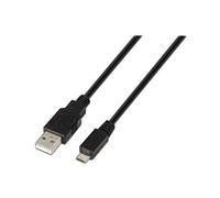 AISENS A101-0028 - Câble USB 2.0 de 1,8 m pour téléphones portables, Couleur Noir