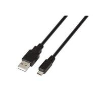 AISENS A101-0028 - USB 2.0 Cable 1,8 m für Mobiltelefone, Farbe Schwarz
