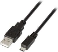 AISENS A101-0029 - USB 2.0 Cable 3 m für Mobiltelefone, Farbe Schwarz