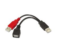Aisens Câble USB 2.0 A101-0030 avec alimentation de 15 cm pour boîtier externe Noir