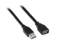 AISENS A105-0041 - USB 3 Verlängerungskabel (1 m, geeignet für externe Gehäuse, Spielekonsolen, Digitalkameras, Webcam, Drucker und Maus) Farbe Schwarz