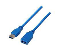AISENS A105-0046 Câble d'extension USB 3 2 m pour boîtier Externe/Console de Jeux/appareils Photo numériques/Webcam/imprimante/Souris Bleu