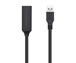 AISENS A105-0407 Câble USB 3.0 rallonge avec amplificateur, type A/M-A/H, noir, 5 m