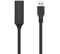 AISENS - A105-0409 - Câble EXTENSION USB 3.0 avec Amplificateur ET ALIMENTATION, Type A/MA/H, Noir, 15M