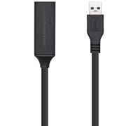AISENS - A105-0409 - Câble EXTENSION USB 3.0 avec Amplificateur ET ALIMENTATION, Type A/MA/H, Noir, 15M